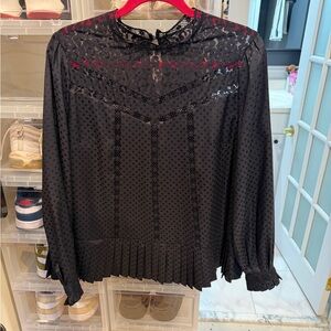 Ted Baker navy Lace Blouse